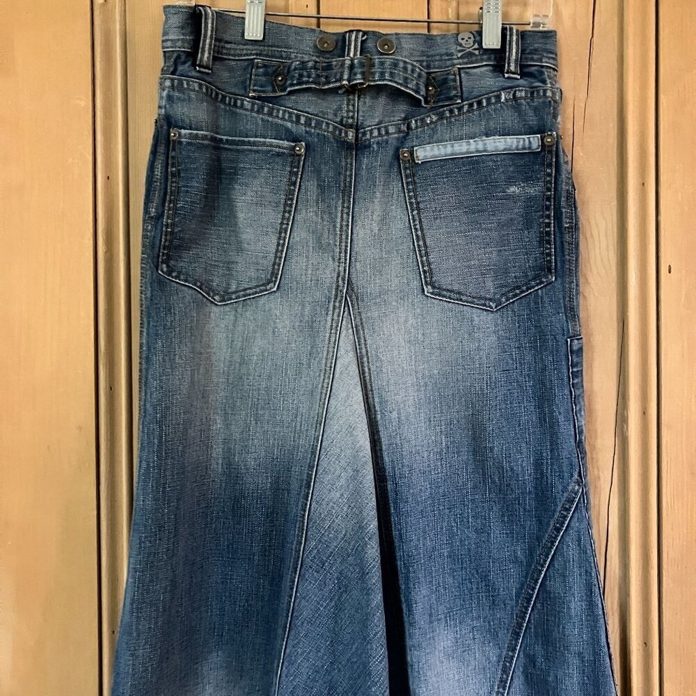 Ralph Lauren Rugby Womens Skull & Crossbones Patchwork Skirt Size 26 Blue AN EXC - Picture 9 of 12